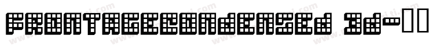 FRONTAGECONDENSED 3D字体转换
